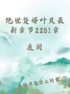 絕世贅婿葉昊最新章節2281章