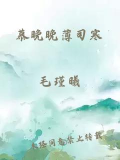 慕晚晚薄司寒