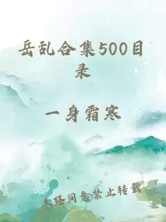 岳亂合集500目錄