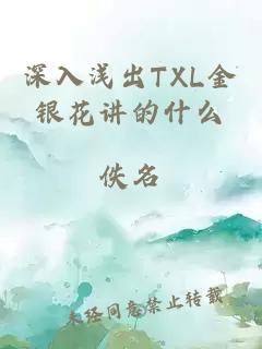 深入淺出TXL金銀花講的什么