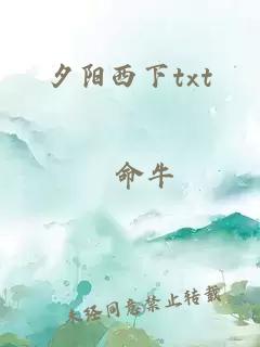 夕陽西下txt