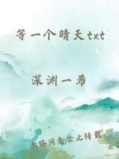 等一個(gè)晴天txt